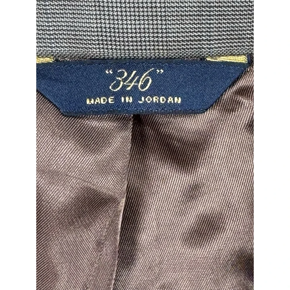 Brooks Brothers 346 Blazer Mens 46L Brown Wool Glen Plaid Sport Coat B8